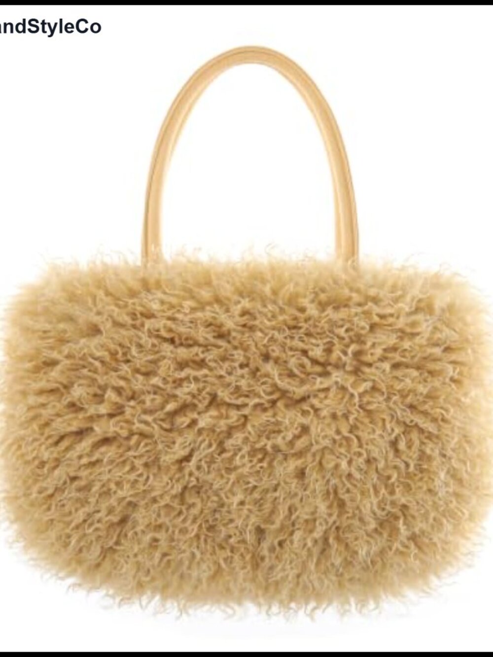 Fuzzy Tote Bag Curly Furry Shoulder Bag Large Plush Top Handle Purse Winter